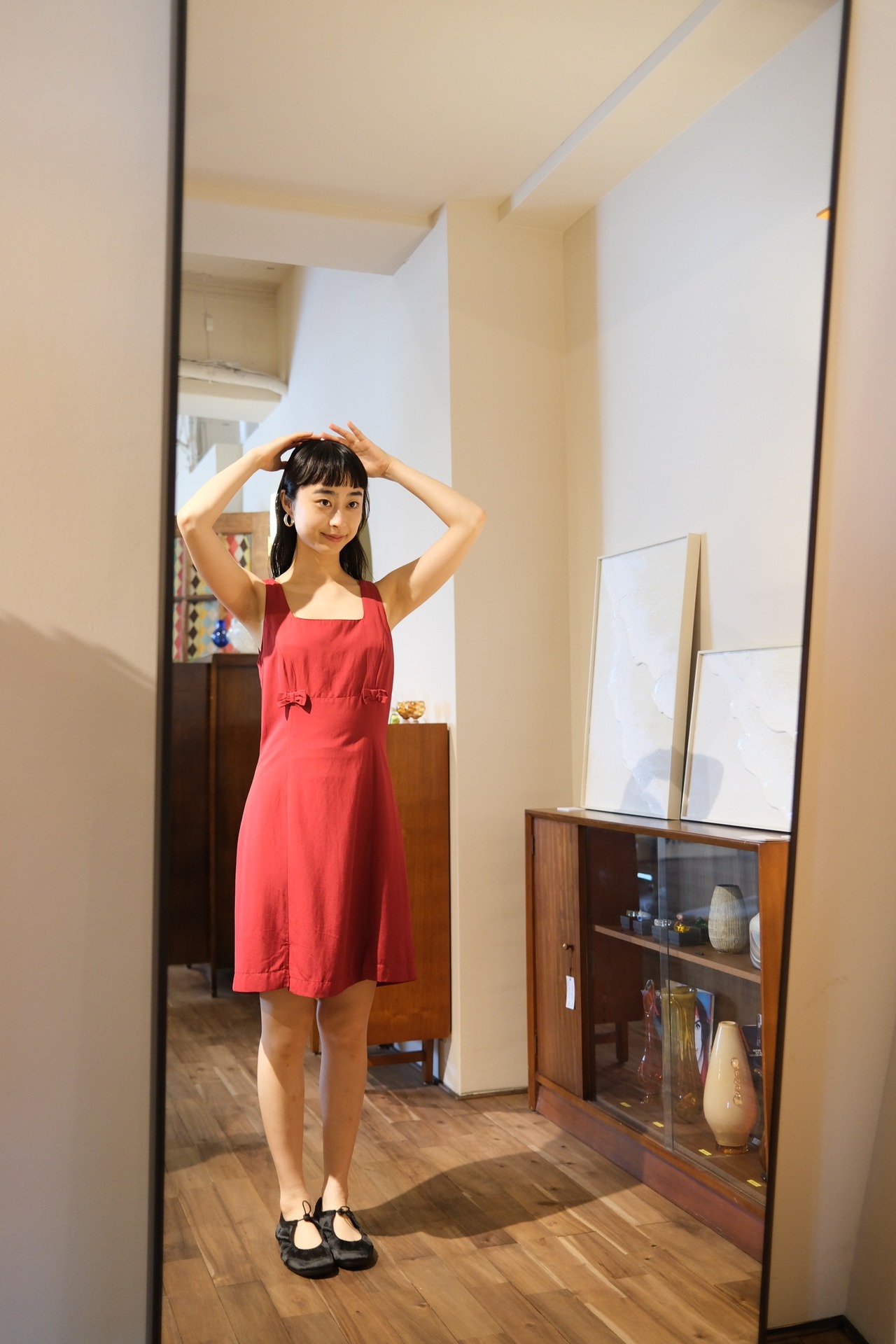 【送料無料】European Red dress