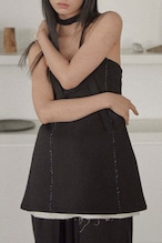 DU250503 linen like layered bare tunic【残り3点】