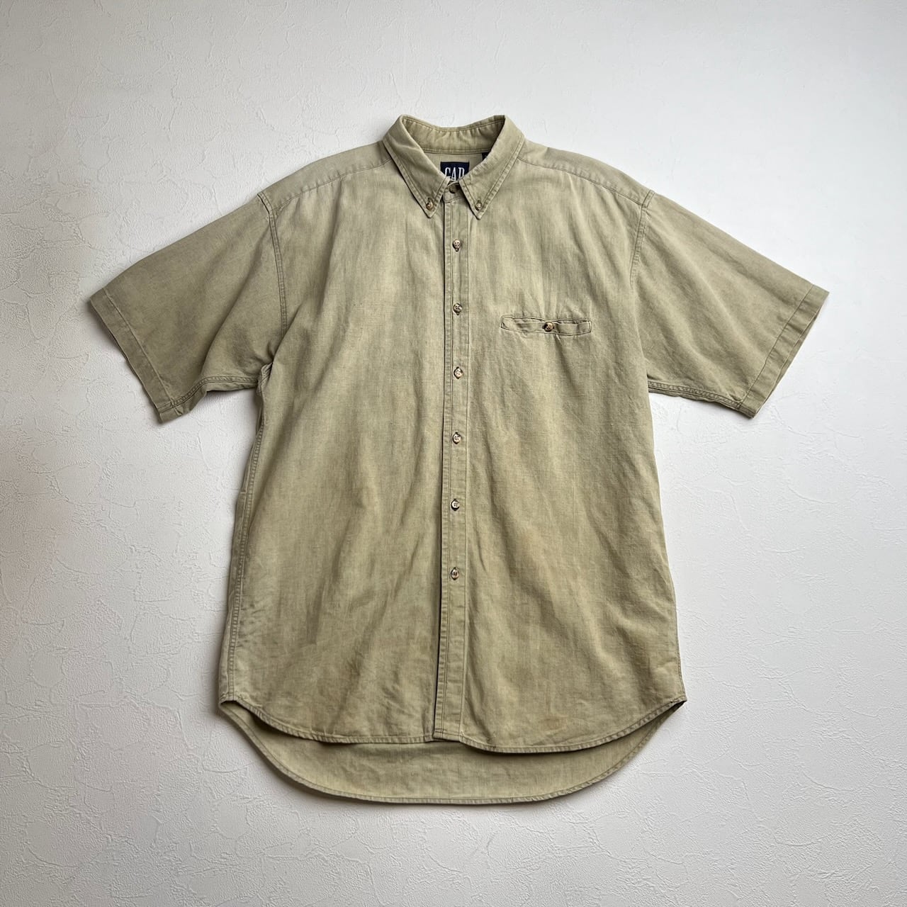 フランス製 VINTAGE 半袖キューバシャツ オープンカラーシャツ 開襟 L 80s~ キューバシャツ 刺繍 オープンカラー 開襟 半袖シャツ 白 古着