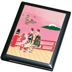 36-3606 ブック型ピクチャー 黒塗 京舞妓 Book-Shaped Picture w MAIKO