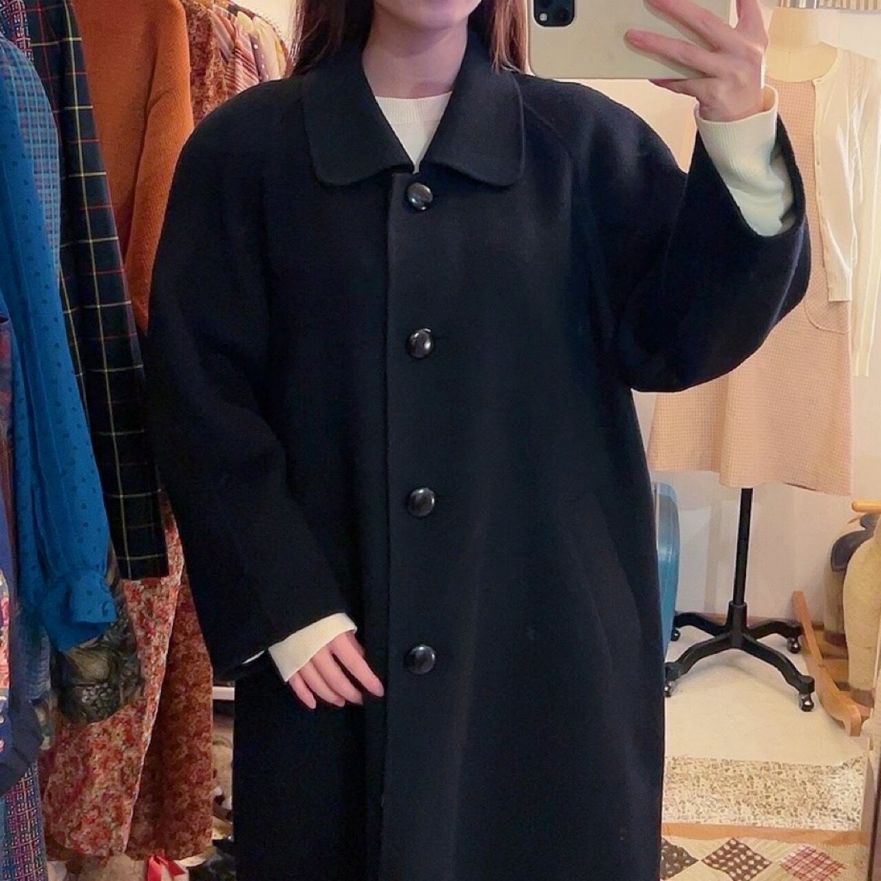black lambs wool coat