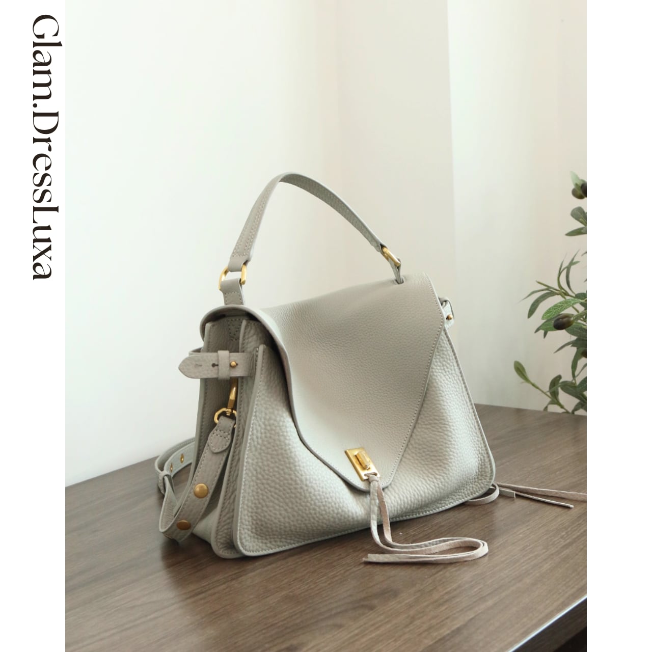 レザーショルダー Flap Bag/4color_B06