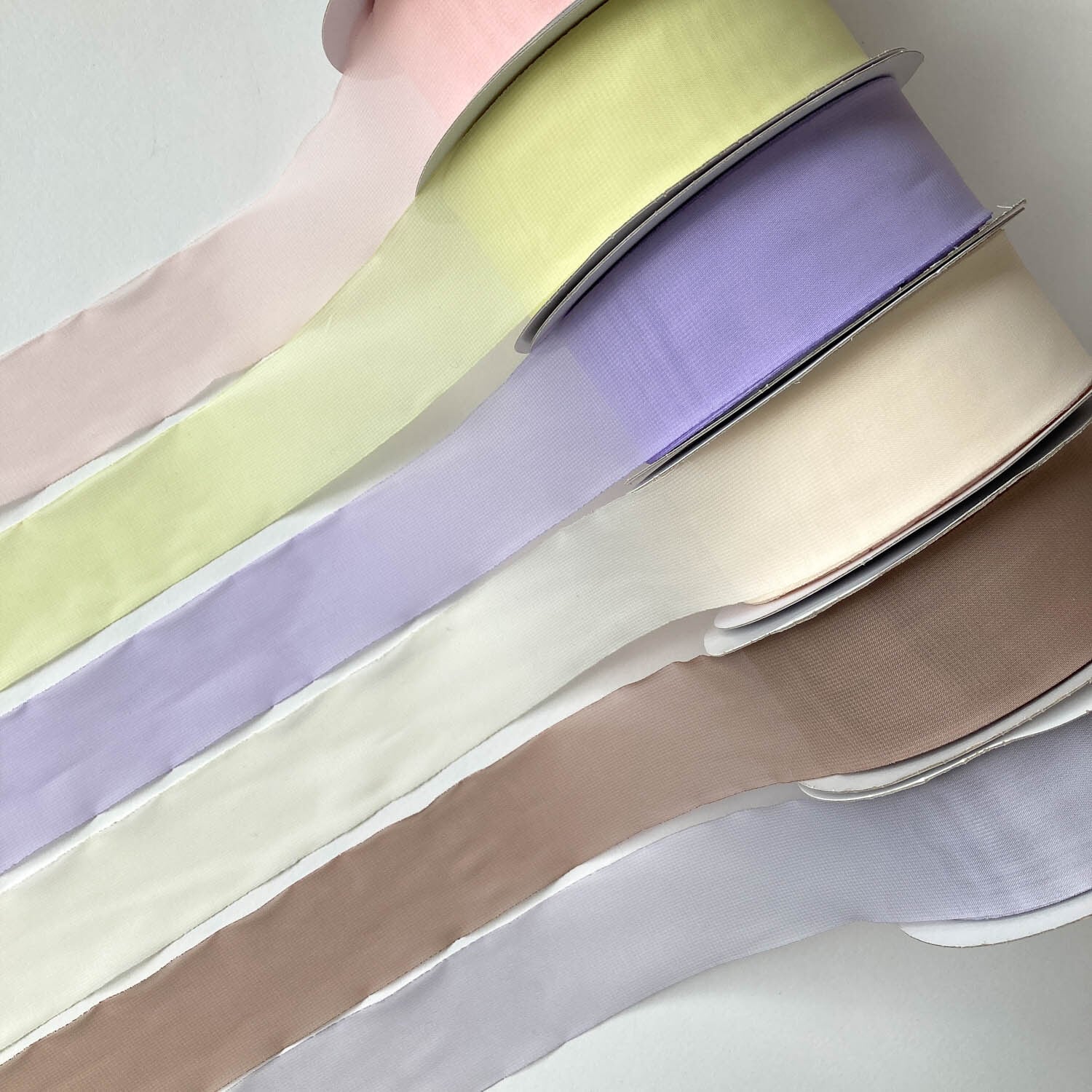 無地リボン(黄/紫/モノトーン系)☆確認用です 再入荷〉シンプルなシフォンリボン（40mm巾・50cm〜） | Dua