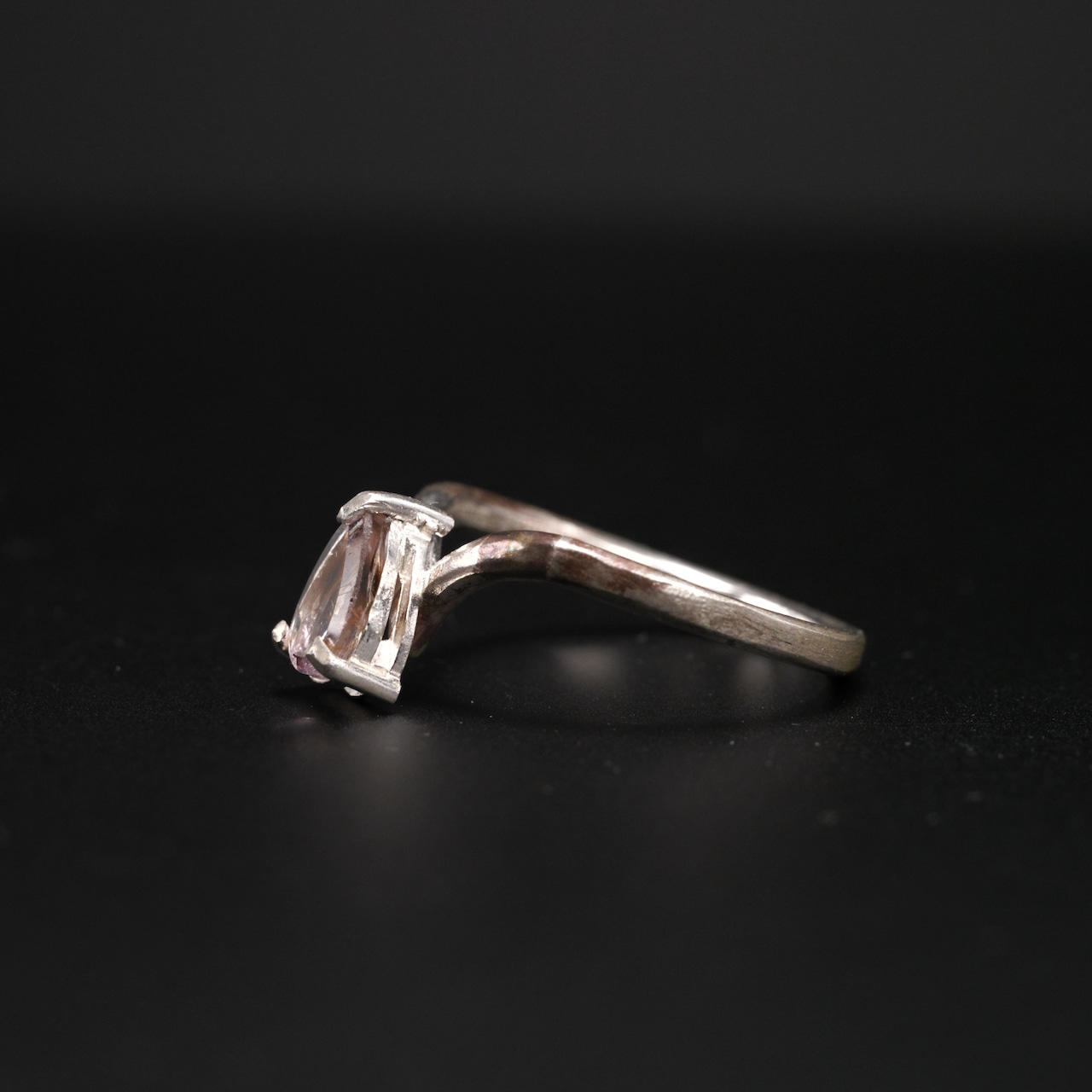 【１点もの】ゲーサイトインアメシスト 四分一銀リング#13