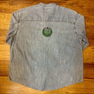 ナスングワム【Nasngwam】Indian motif Denim Shirt　XLサイズ