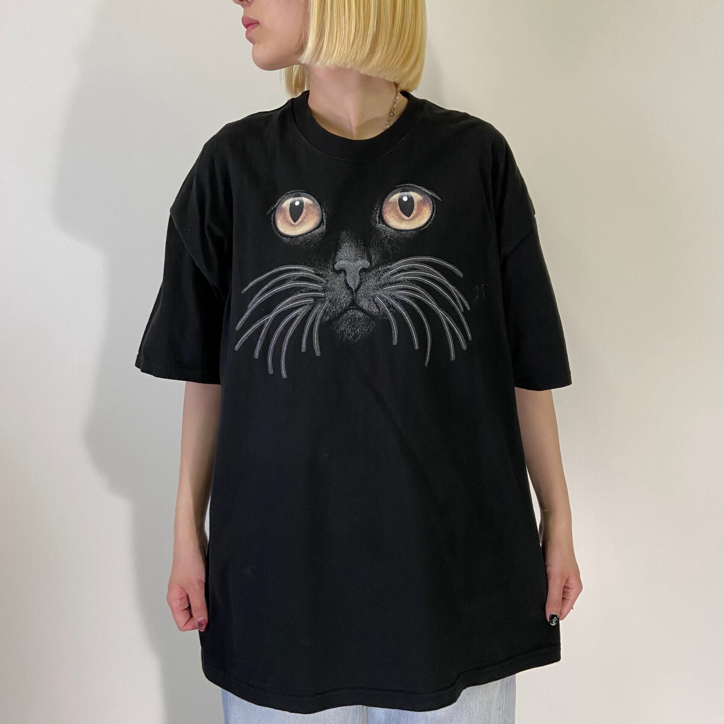 90年代 猫 ねこ アニマル プリント Tシャツ メンズXL 古着