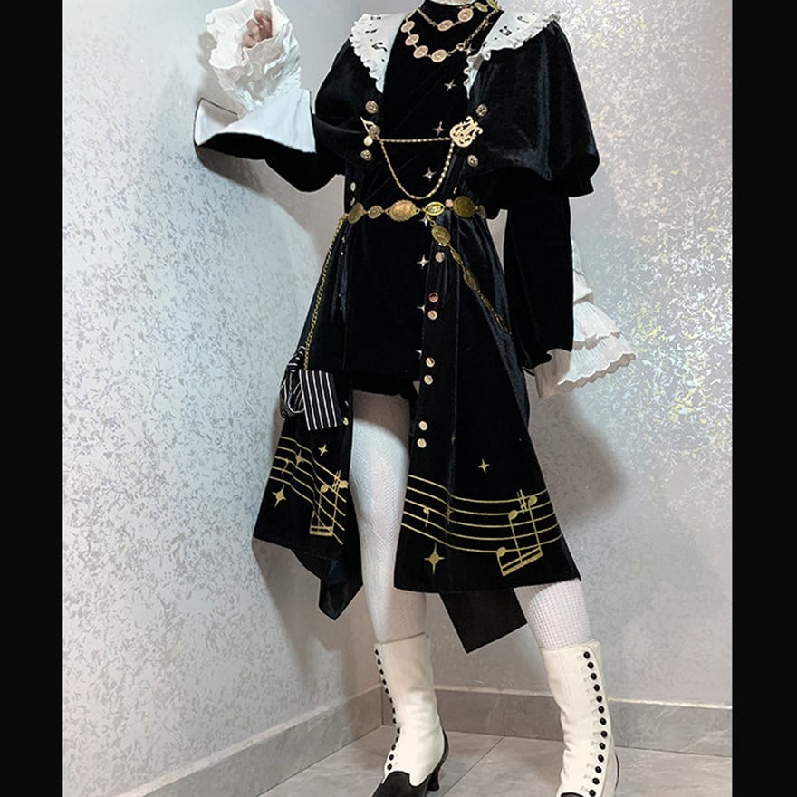王子系ロリィタ コスチューム ロングコート×ジレ ファンタジー舞台向け