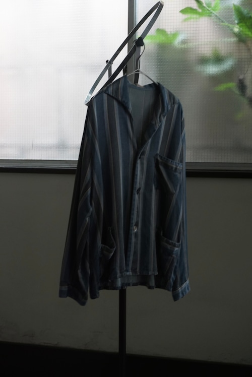 Blue stripe pajama shirt