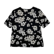 Yves Saint Laurent イヴサンローラン 花柄 総柄 半袖Tシャツ カットソー サイズ L /ブラック/ビンテージ/福助代理