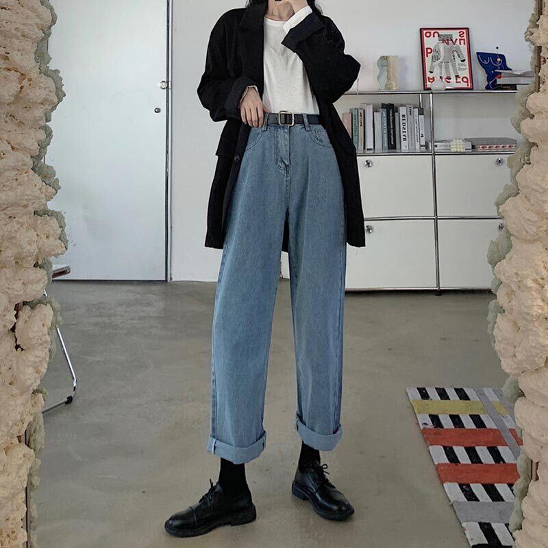 ルーズジーンズ レディースサマーパンツ ハイウェストウェスト 夏物 萌量不足54537307841