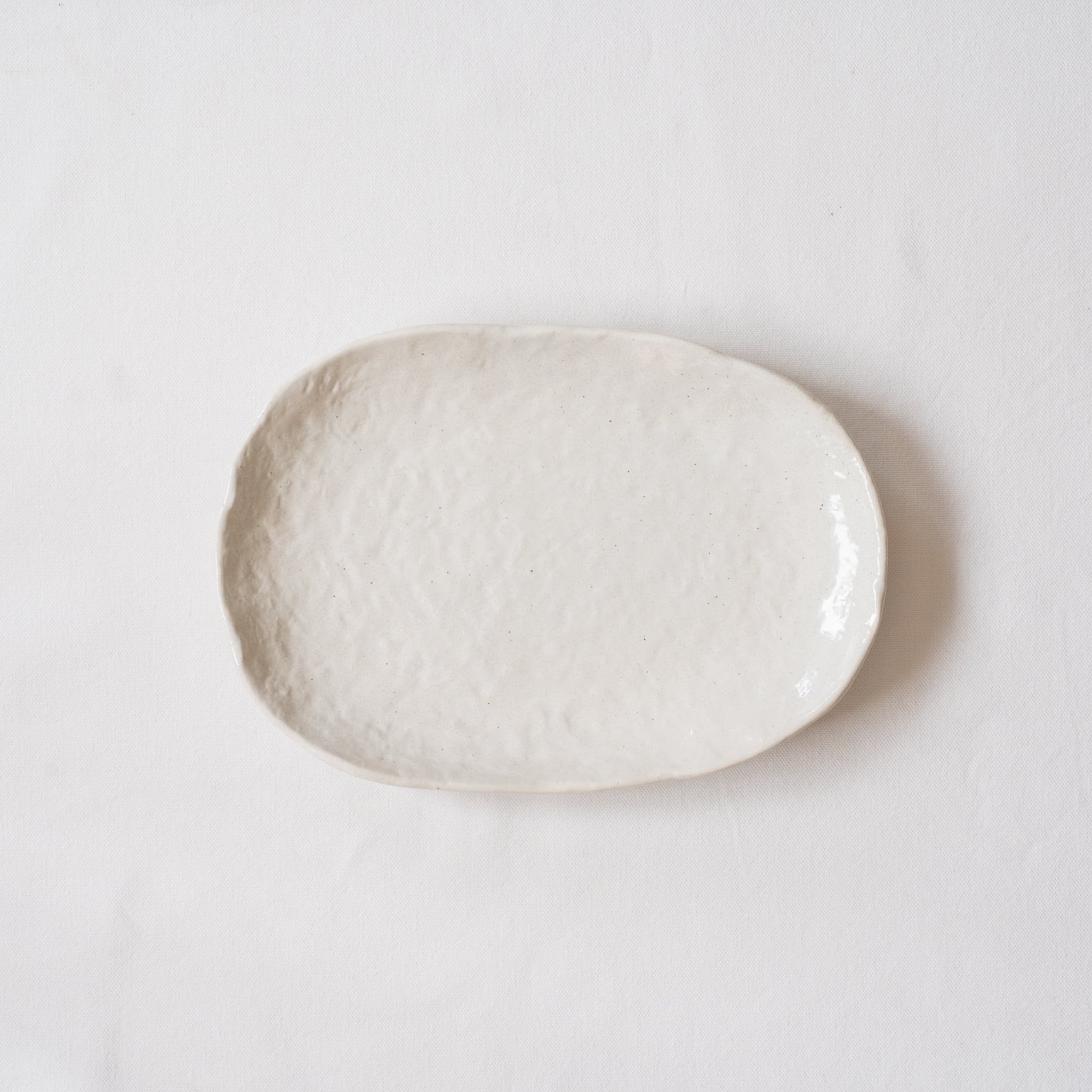 小判型取り皿 白