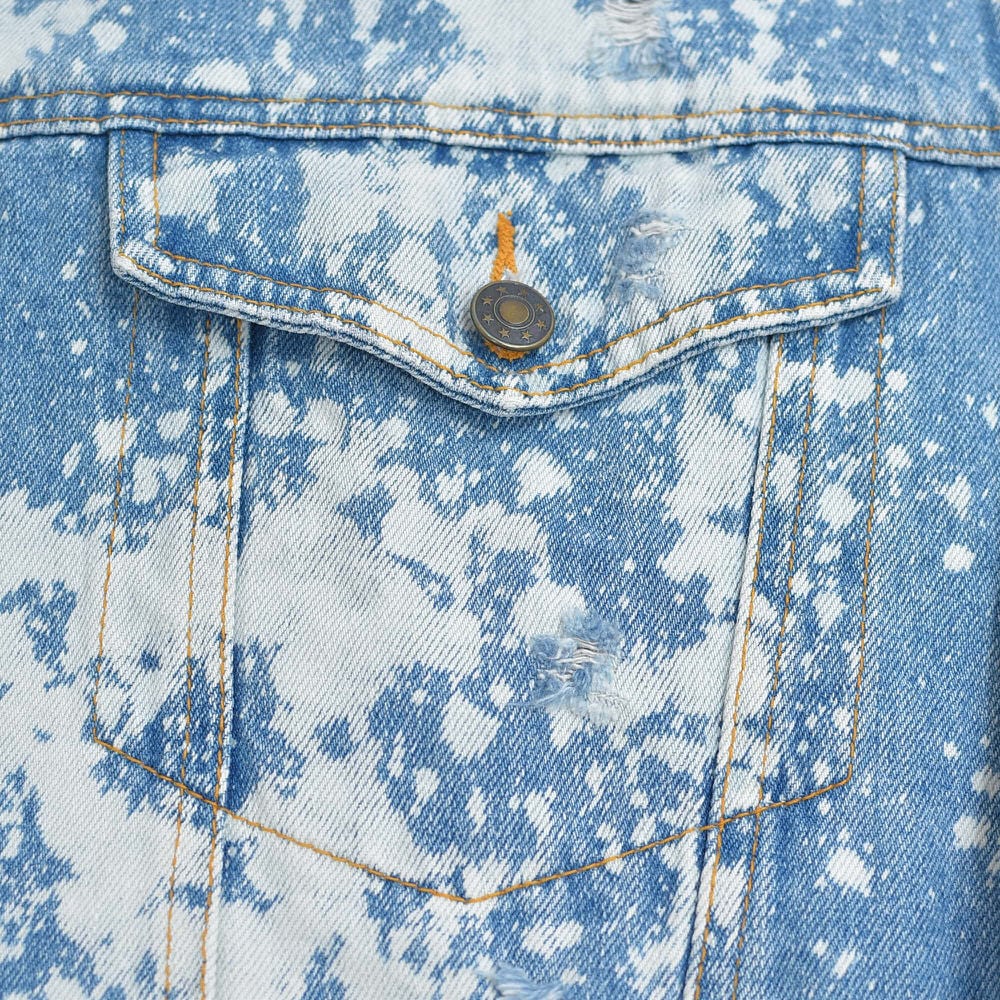 90～00s Tracker Jacket ブリーチ クラッシュ加工 デザイン デニム