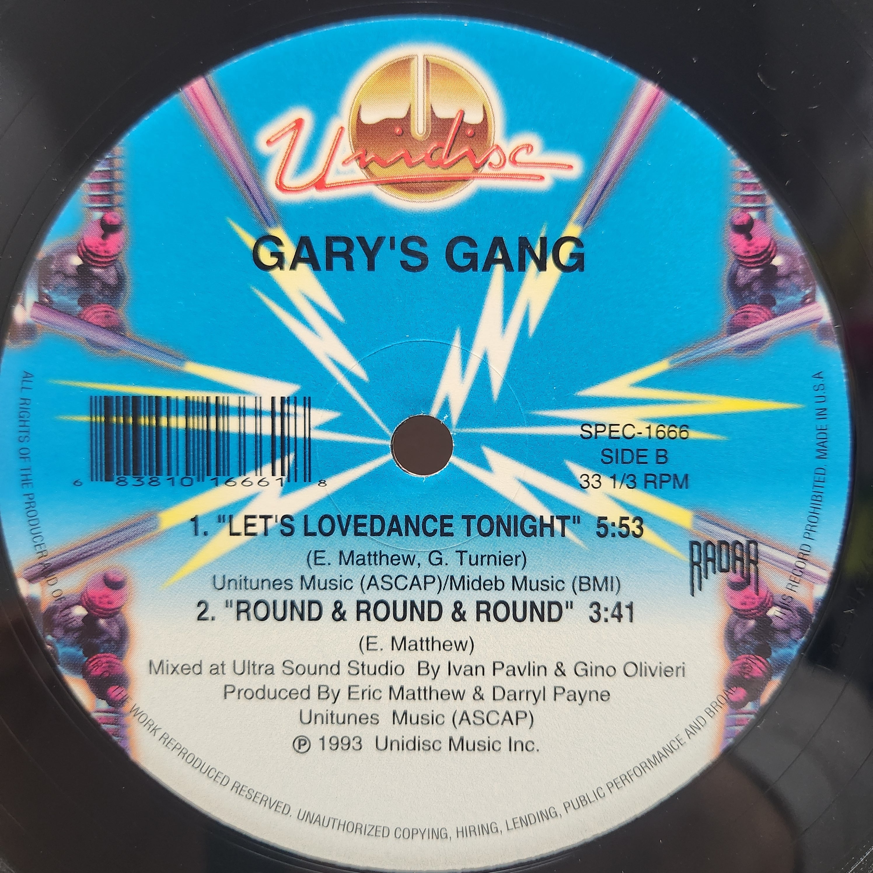 Gary's Gang / Keep On Dancin' / Let's Lovedance Tonight / Round & Round & Round [SPEC-1666] - 画像4