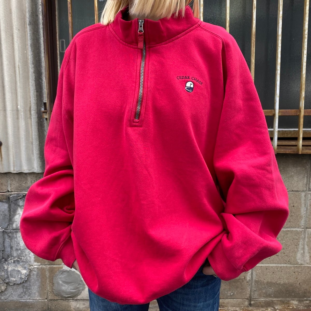 90’s GEAR FOR SPORTS プルオーバー スウェット シャツ トレーナー ミッキーマウス プリント 長袖 MADE IN USA サイズ：XL レッド