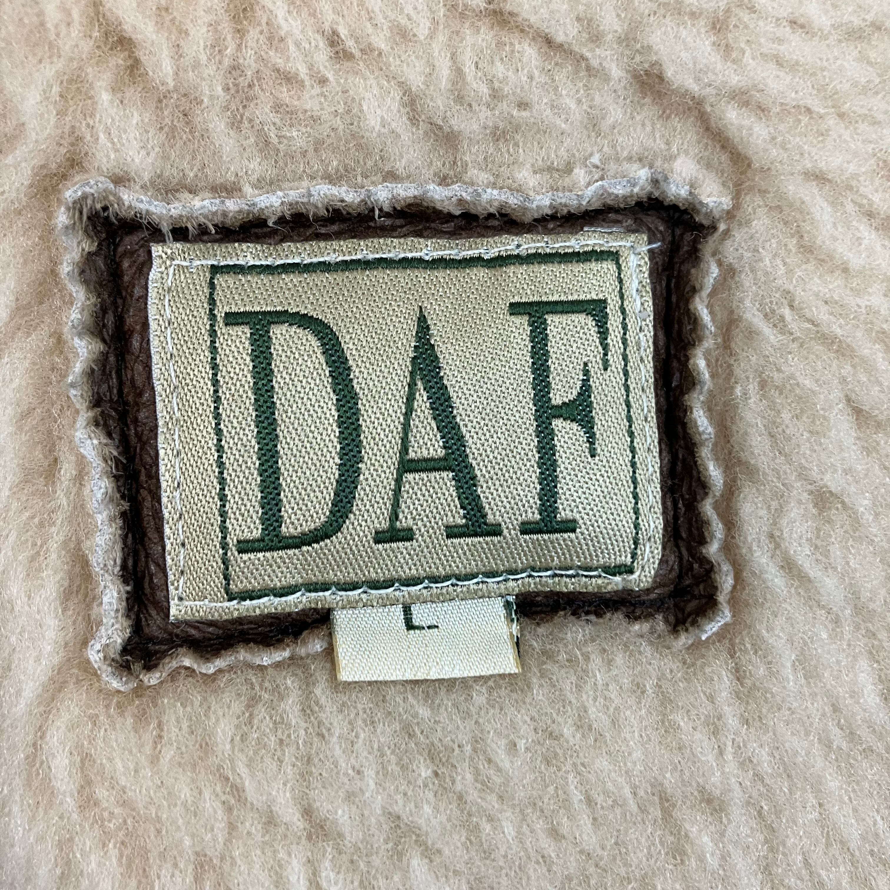 VINTAGE DAF Real Mouton zip Vest 』USED 古着 ヴィンテージ リアル