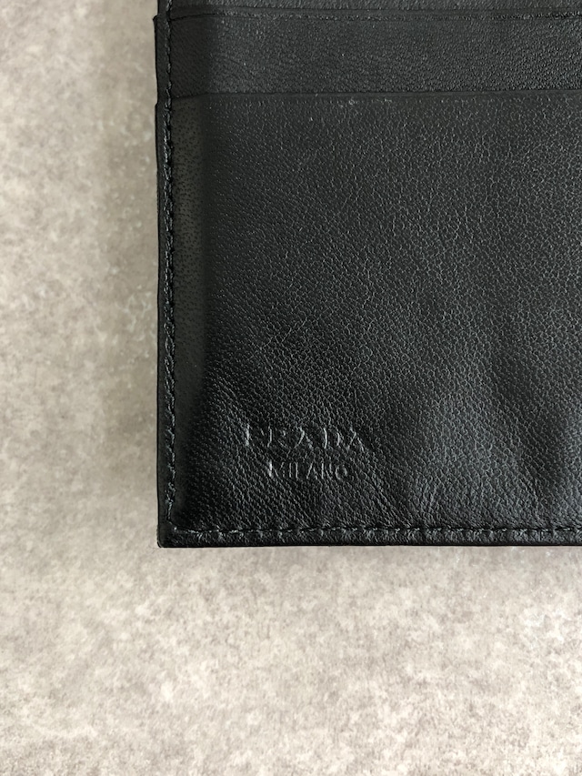 PRADA プラダ 財布 ブラック ロゴボタン ナイロン vintage ヴィンテージ オールド wsjiiz