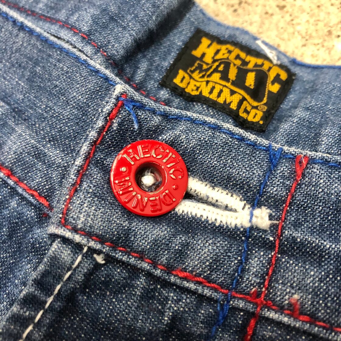 00s Mad Hectic/Denim pants/M/デニムパンツ/MH/インディゴ/ロゴ 