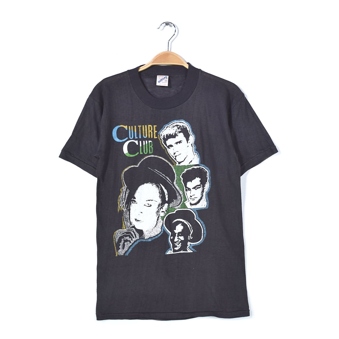 80s カルチャークラブ パキスタン製 美品 ヴィンテージロックTシャツ ボーイジョージ CULTURE CLUB メンズM 古着 @AAE1035