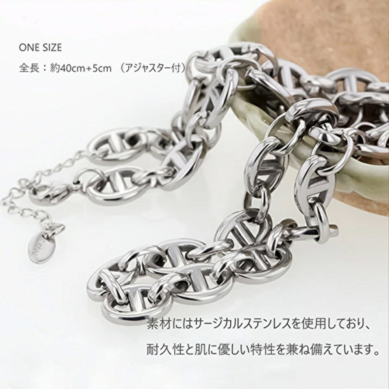 アンカーチェーン太ネックレス -Hawaiian Heirloom 316l-  [nlel4002] ｜ ハワイアンジュエリー プリマカフェ｜ハワジュ 首飾り レディース メンズ  ステンレス アクセサリー k18 yg