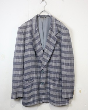 【Caka act2】“EMPORIO ARMANI”Check Pattern Vintage Tailored Jacket