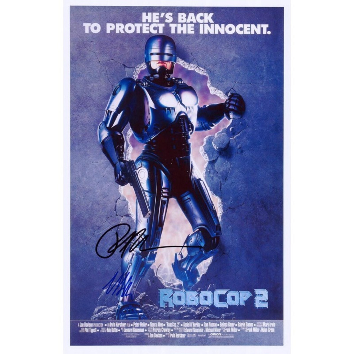 RoboCop 2(ロボコップ2) 【2名直筆サイン入りミニポスター】 | searchlight