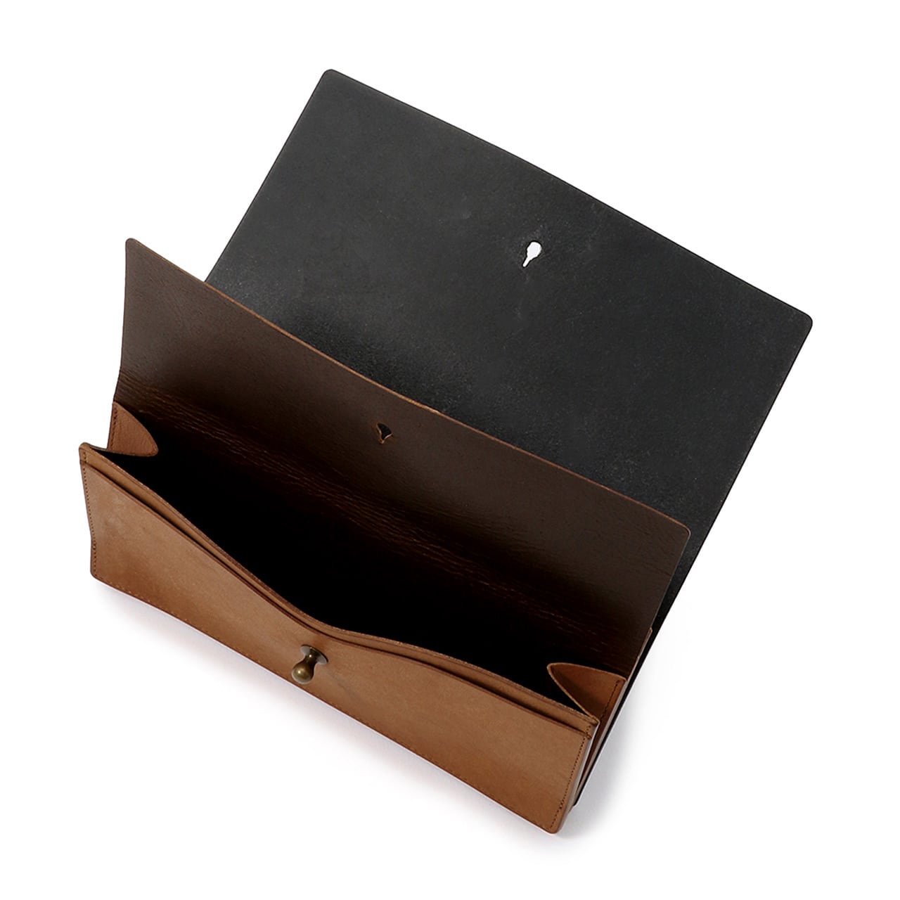 forme Long wallet Liscio camel | MIZU TO ABURA