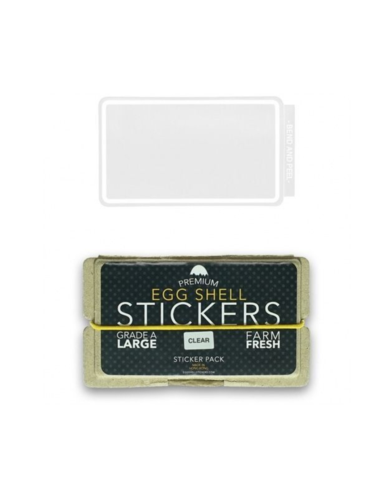 Egg Shell Stickers – 50-Pack Clear Border Tags, 10cm X 6cm, Waterproof & Hard To Peel