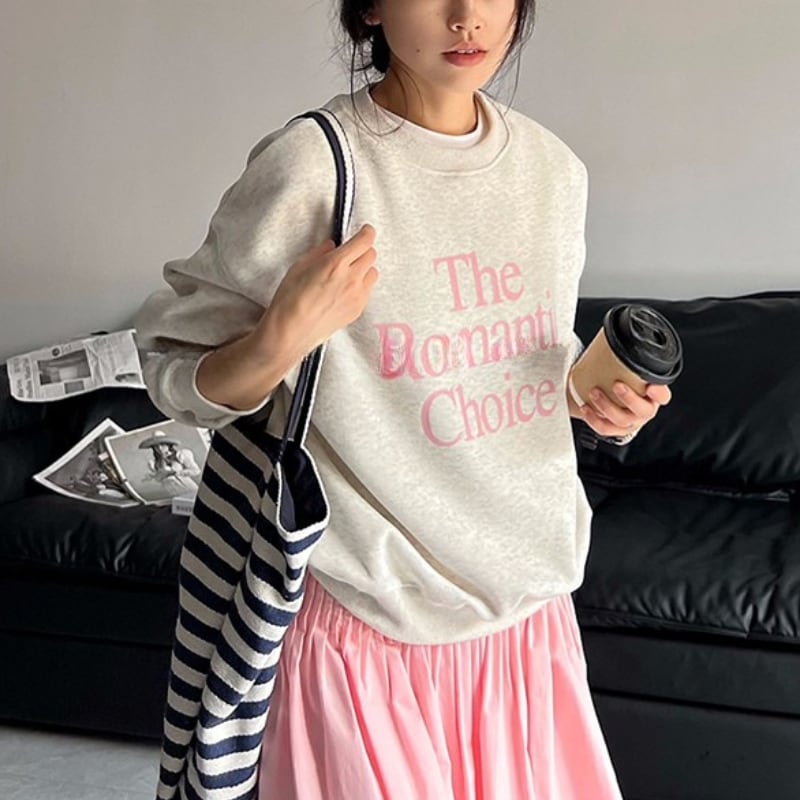 クルーネック ロゴプリント スウェットシャツ ◇2color 204447