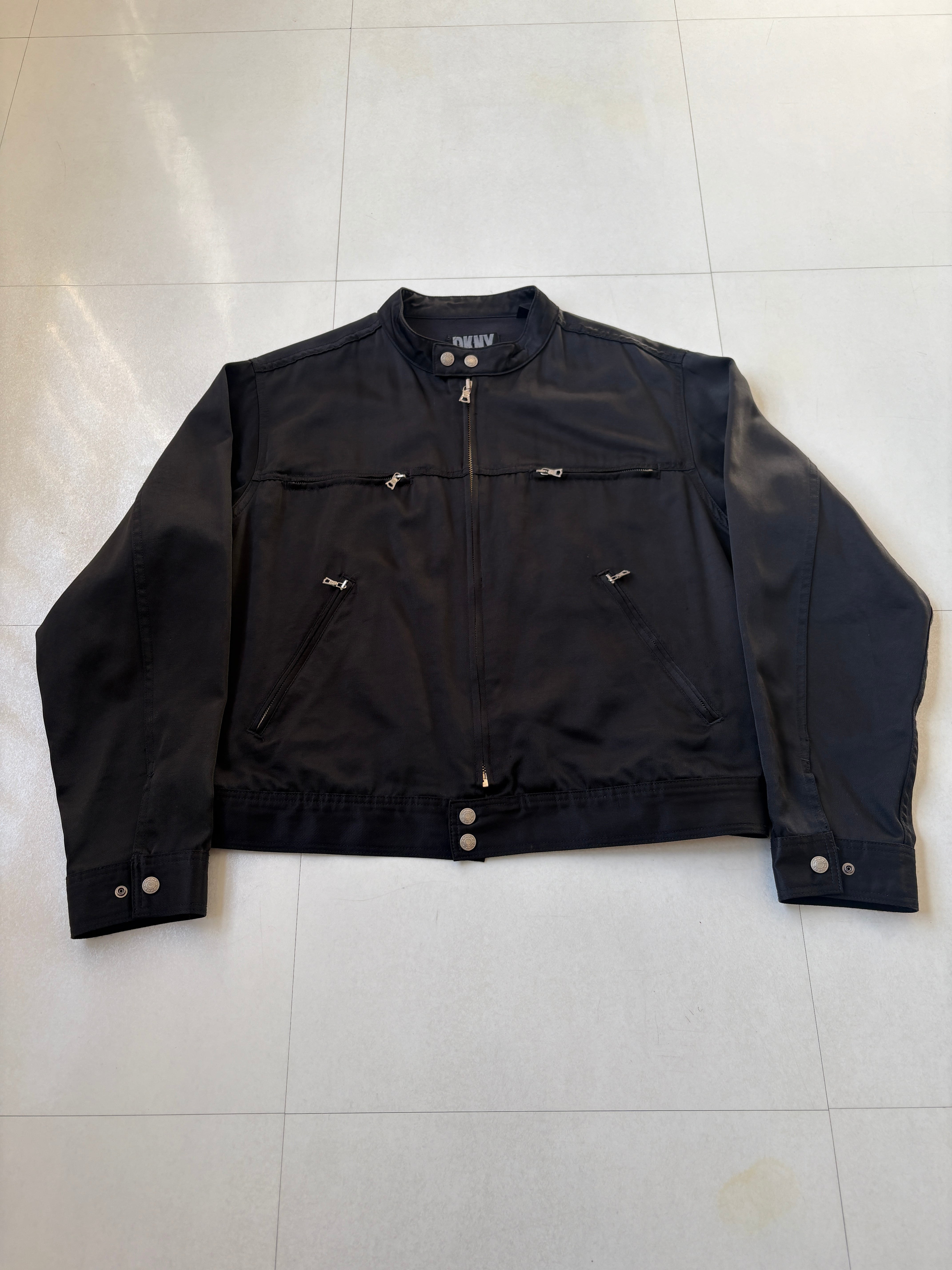 90s〜 DKNY motor cycle satin jacket | fukufuku_vintageclothing