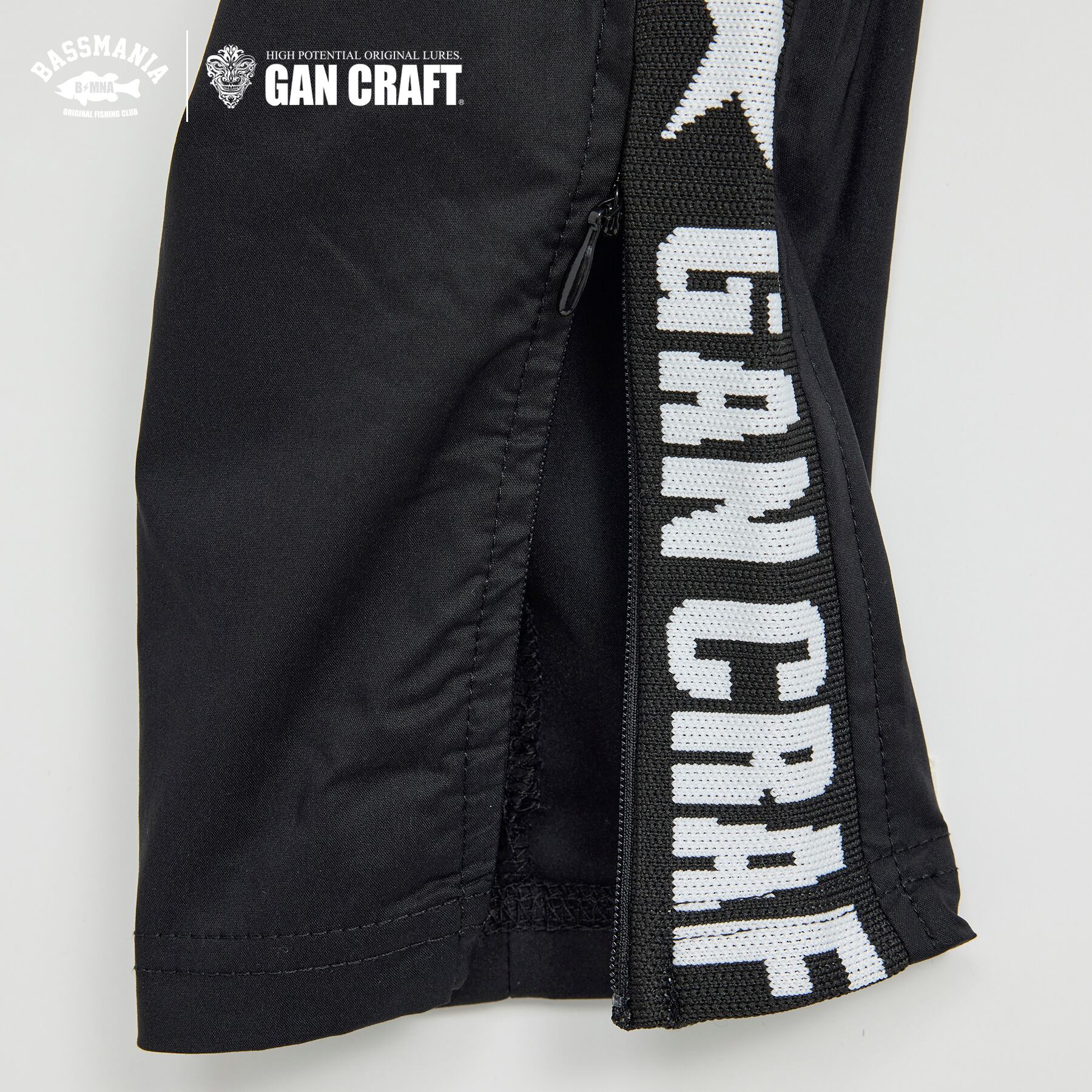 GANCRAFT×BASSMANIA】サイドリブ編みストレッチジョガーパンツ