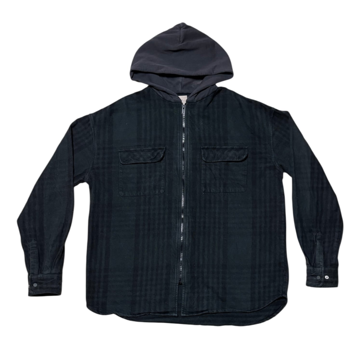 YEEZY SEASON 5 CALABASAS CAPSULE COLLECTION HOODED FLANNEL SHIRT