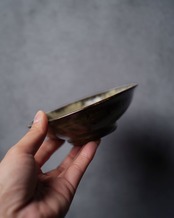 小鉢　鉄絵草花文　明石朴景描　/　香川