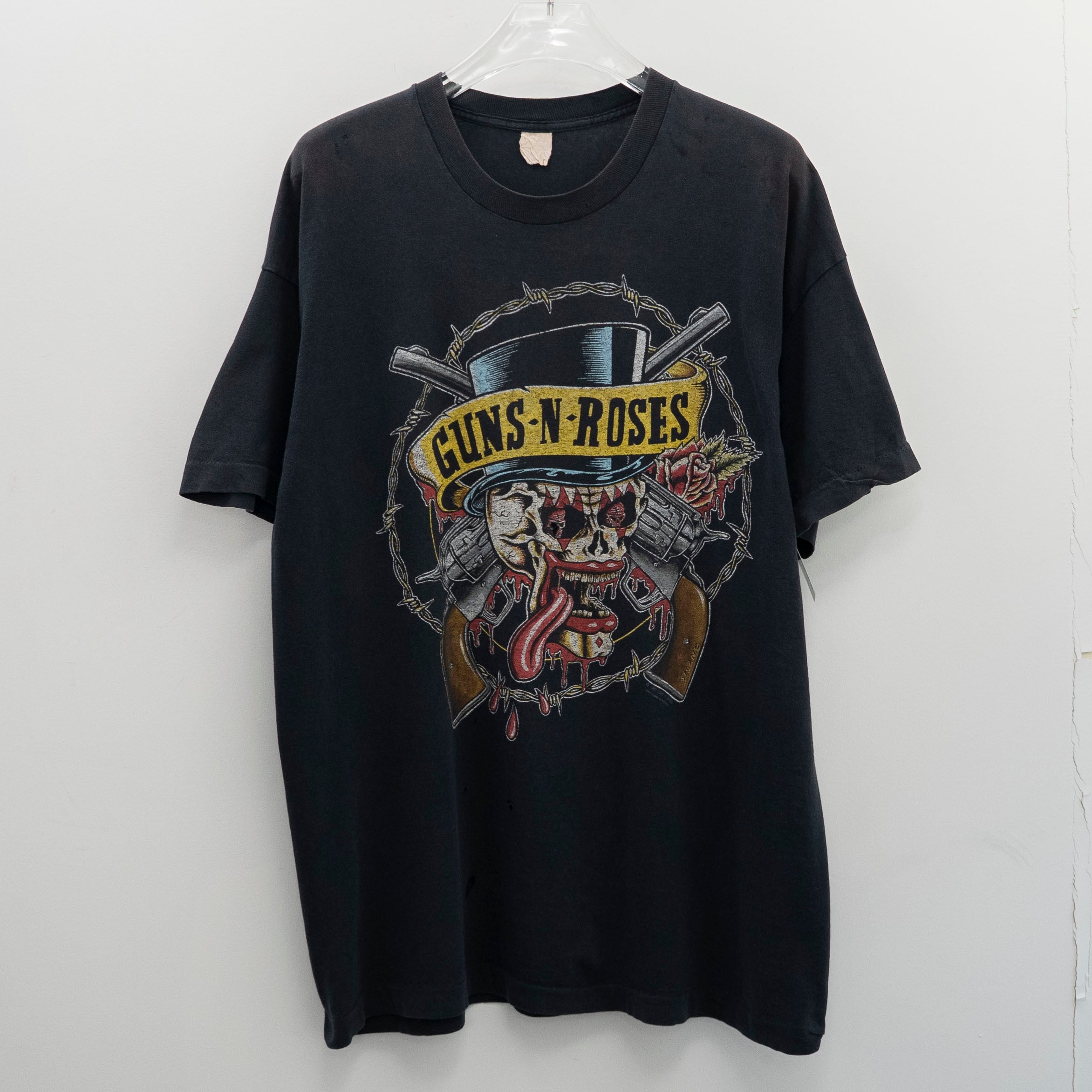 Guns N Roses " Skull Pistol " Fade Tag Fits XL【A6-108】