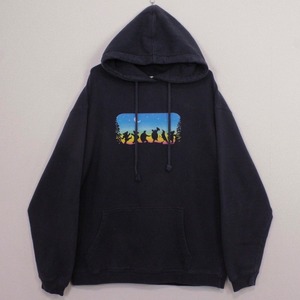【Caka act2】"GRATFUL DEAD" "Moon Dance" Print Vintage Loose Hoodie