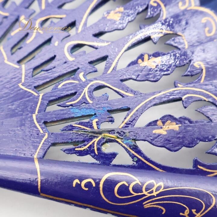フラメンコ アバニコ 扇子 小物 小道具 32cm ブルー系 青 紺 水色