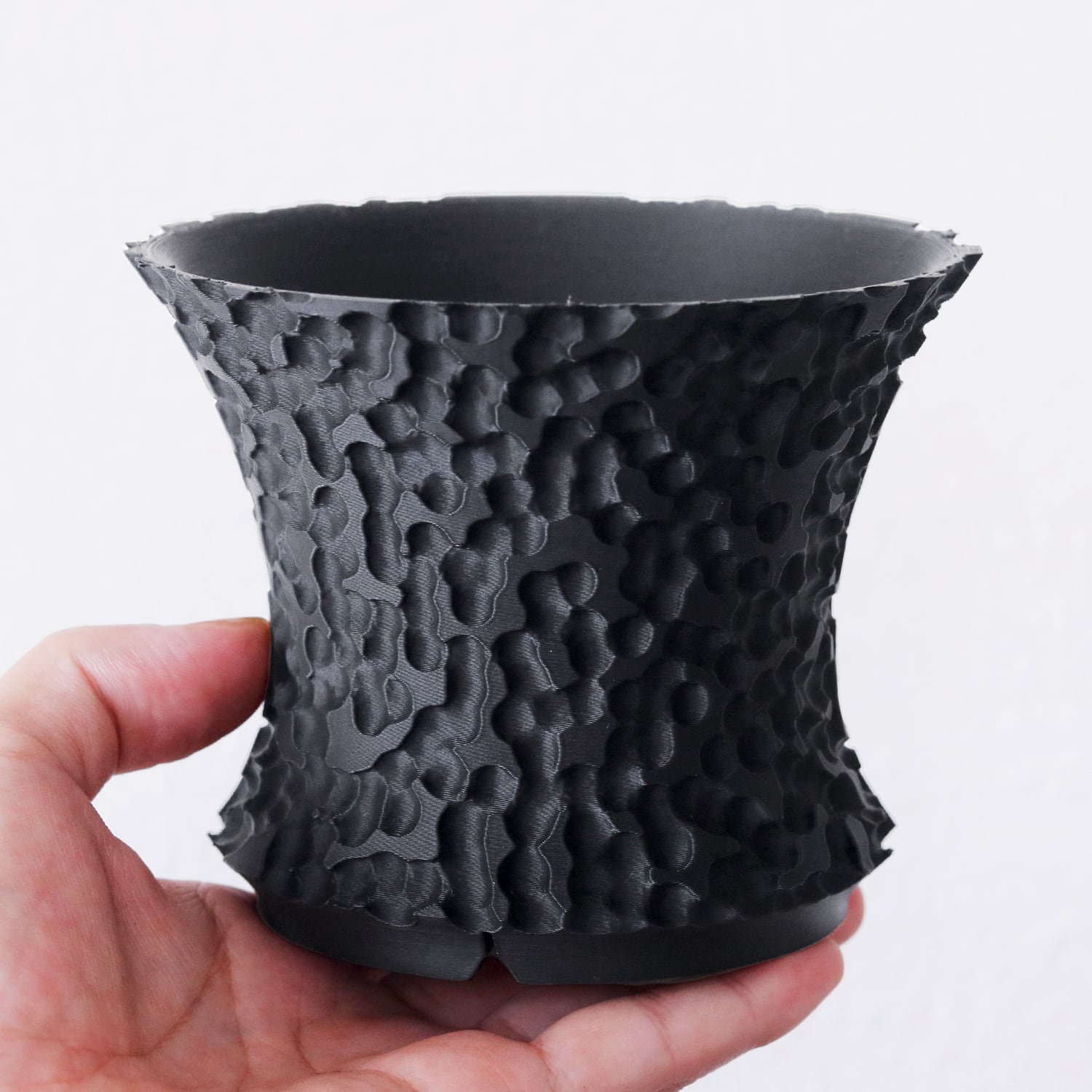 立体陰影が映える有機フォルム3d鉢｜Adv-053 (120×95)｜Speckle sh