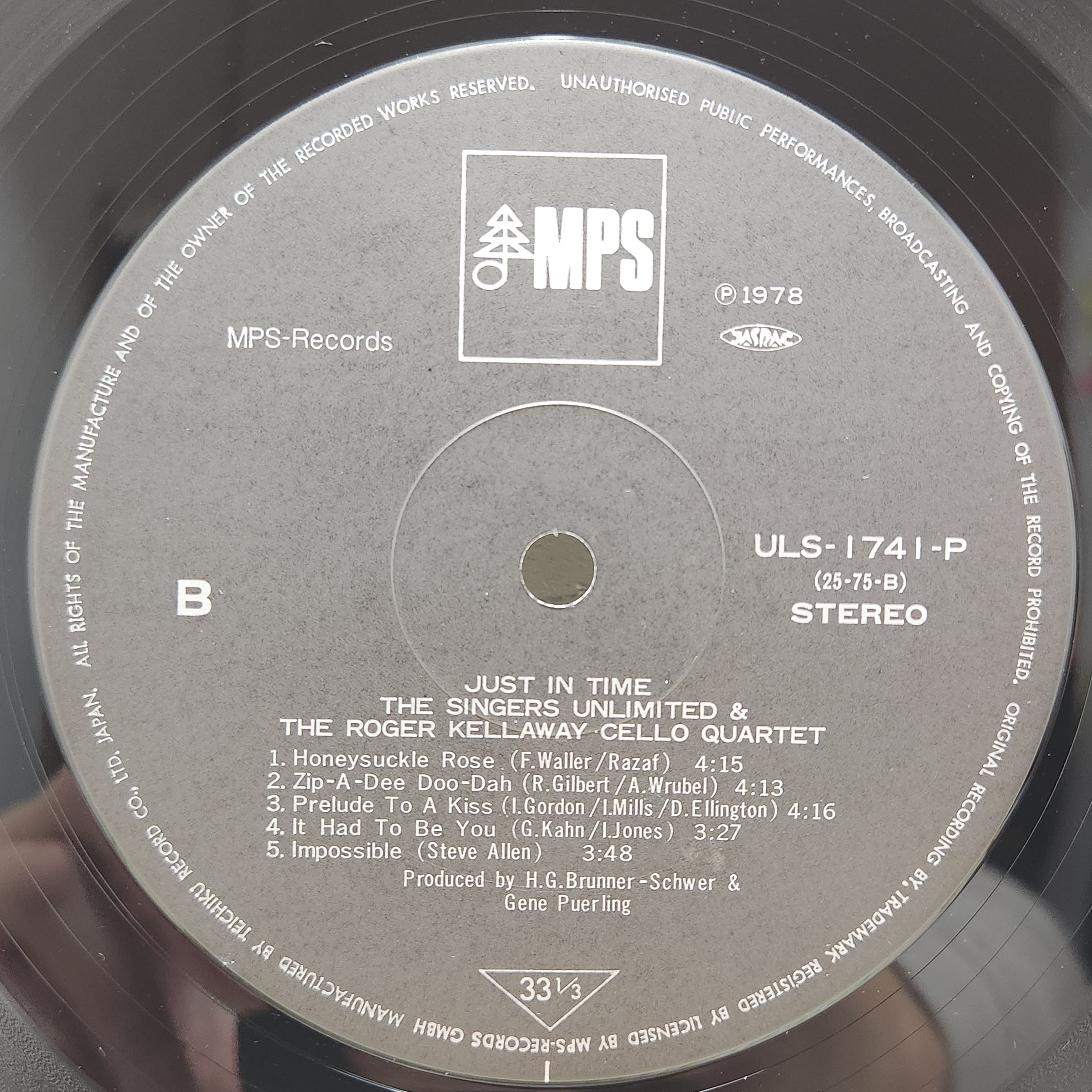 The Singers Unlimited / Just In Time [ULS-1741-P] - 画像4