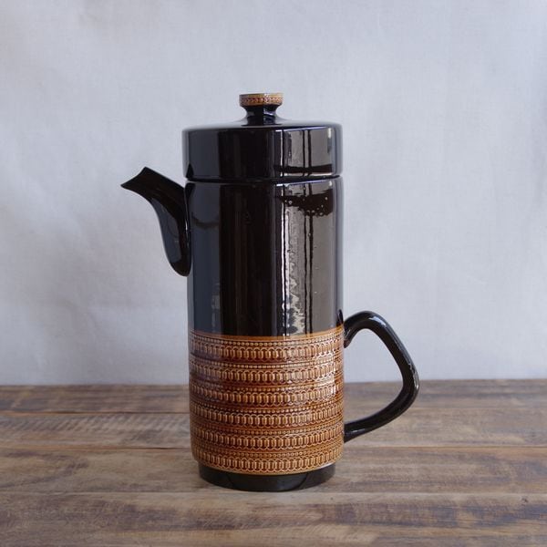 イギリス製 レトロ ブラウン コーヒーポット ヴィンテージ 食器 陶器