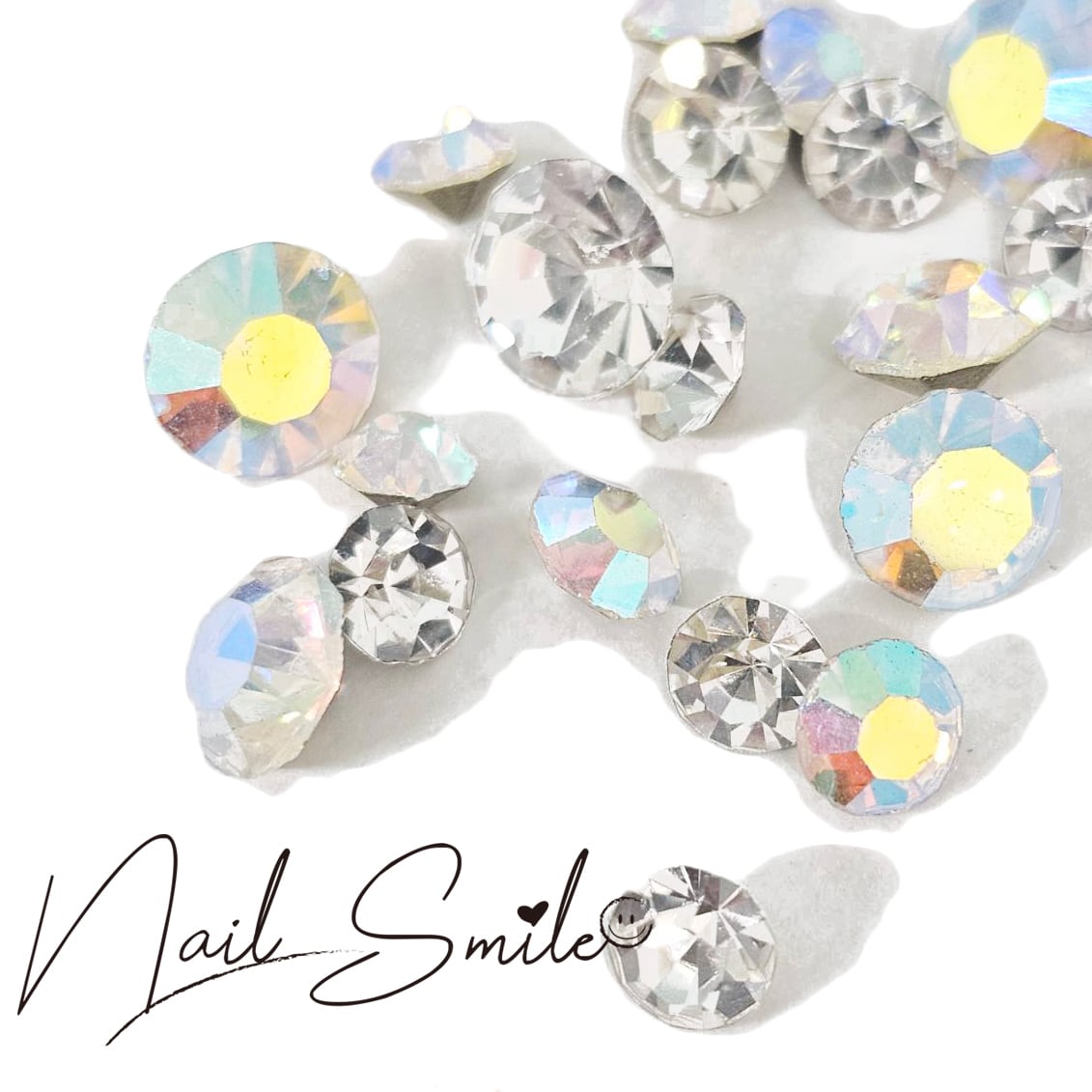 特価【小分け】Vカットガラスストーン(SS20〜34)裏面ゴールド | Nail
