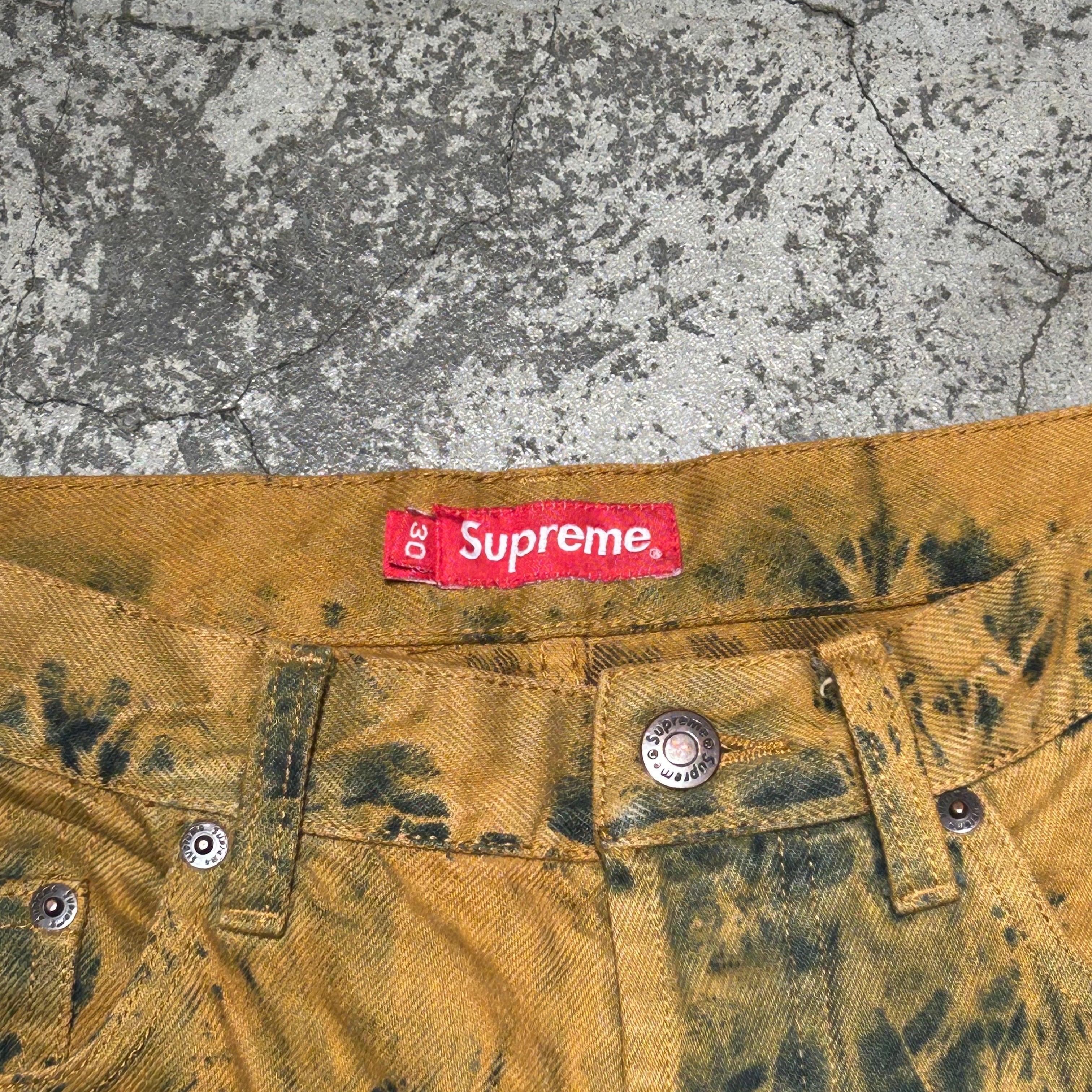 Supreme シュプリーム Regular Jean Dyed Rust デニムパンツ オレンジ 