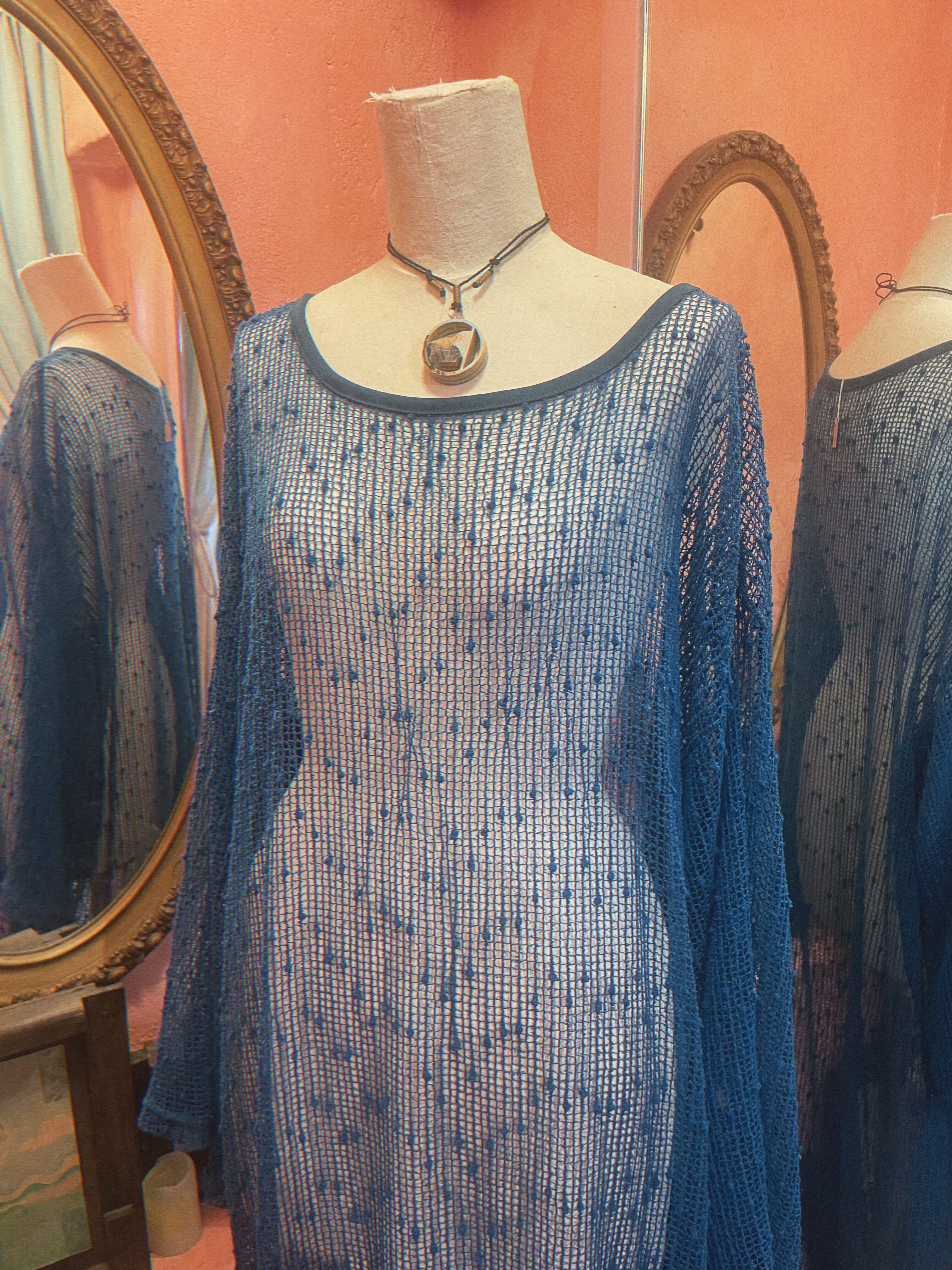 used mesh long dress