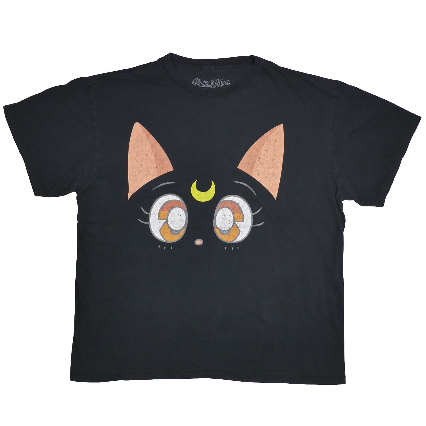 USED【L】Anime Sailor Moon セーラームーン Luna ルナ Tee