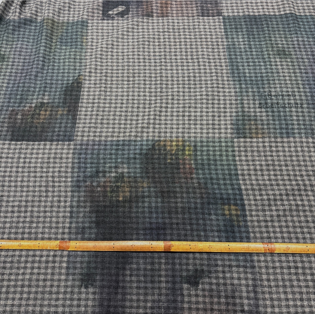 ★TB907◆2m◆ウール100%弱毛羽立ちツイード生地◆柄物