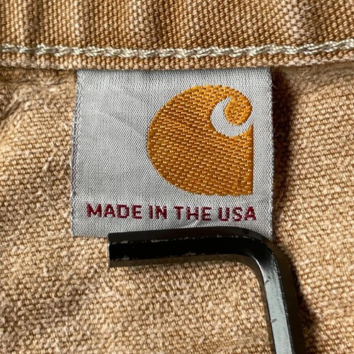 20s USA製 ブラウン ダブルニー Carhartt カーハートパンツ 詳細写真2