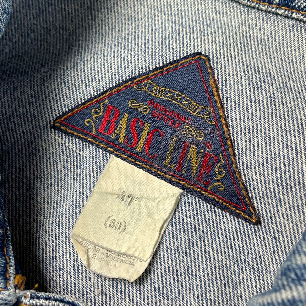 90年代 LOIS BASIC LINE スペイン ユーロ デニムジャケット メンズL 