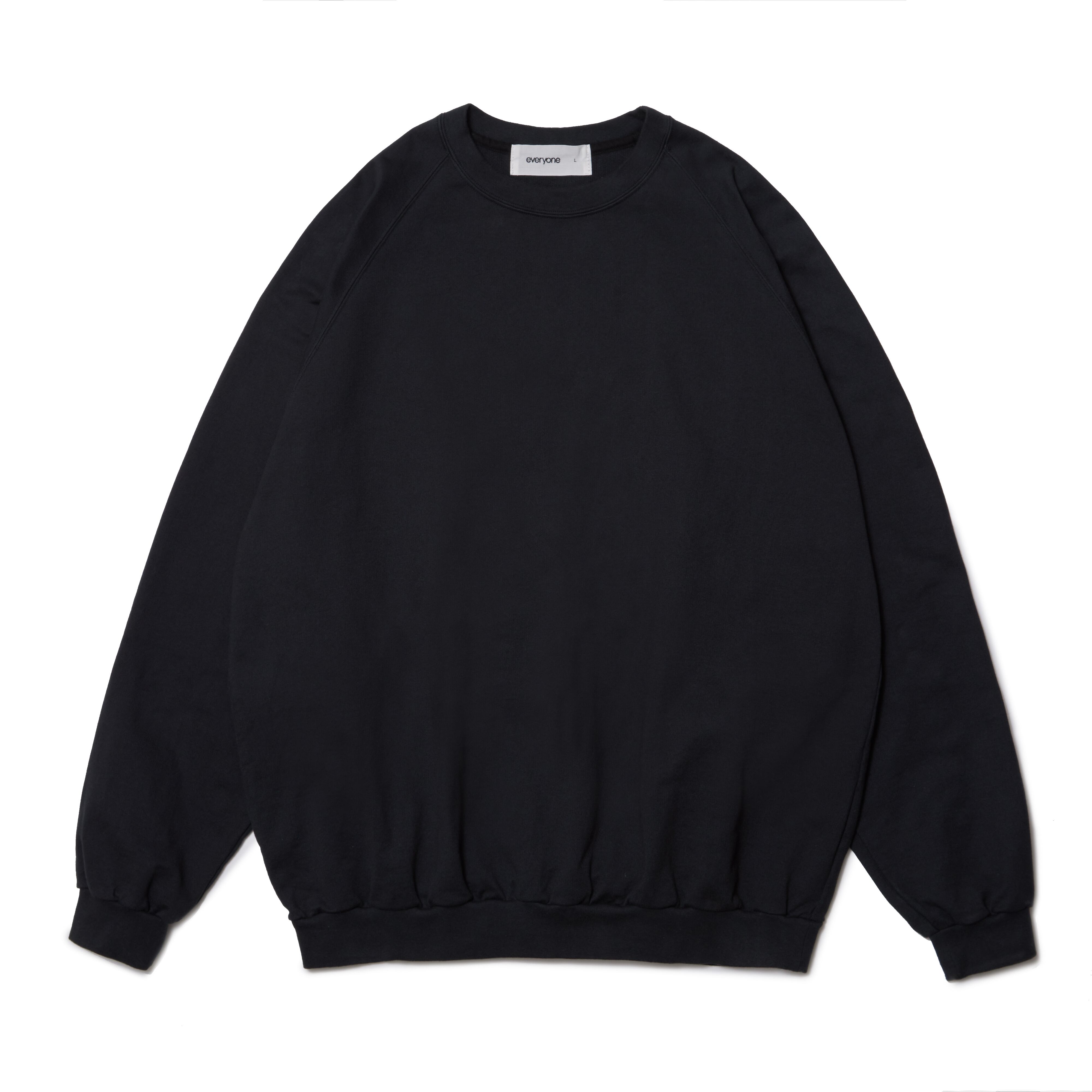 everyone light weight cotton crew neck (BLACK) | everyone