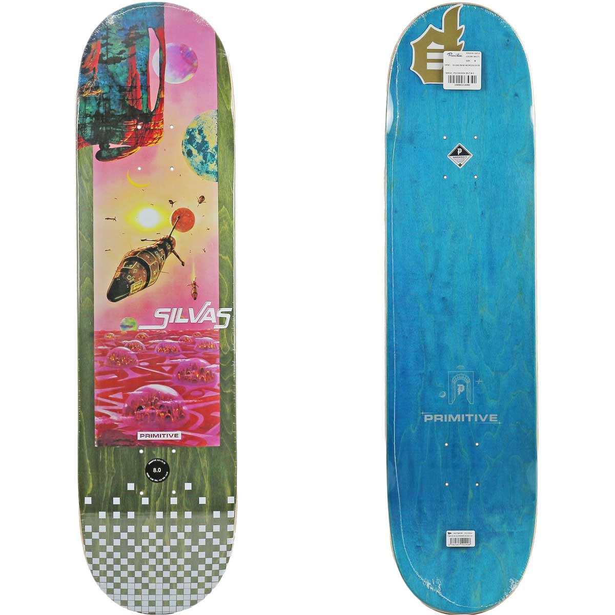 プリミティブ 8.0インチ スケボー デッキ Primitive Skateboards Pro Pro Miles Silvas New  Worlds Deck プロ マイルスシルバス ニューワルド スケートボード アーバンスポーツ ストリート パーク ランプ 人気 おすすめ ブランド  ...