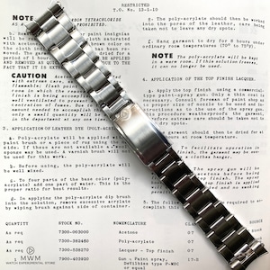 WMT WATCHES 3-Link BRACELET for ROYAL MARINE (for NEW CASE only)