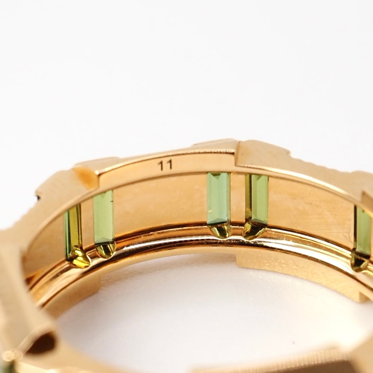 GUCCI 約11号 GUCCI LINK TO LOVE トルマリン リング K18 グッチ