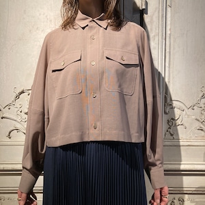 HYKE【ハイク】 T/W VOILE BALLOON SLEEVE CROPPED SHIRT (15257)